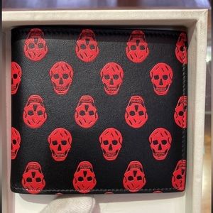Alexander McQueen - Red Skull Logo wallet